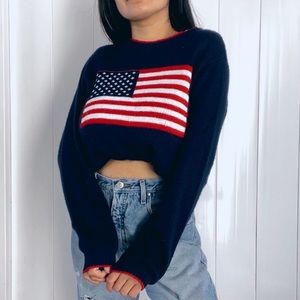 Vintage USA Flag Hanes Collections Sweatshirt